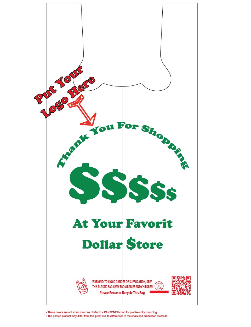 Dollar Store Plastic Gift Bags ANS Plastics Corp