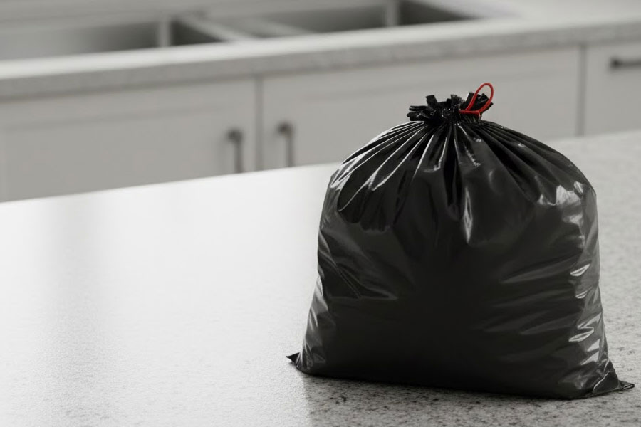 large black garbage bags
